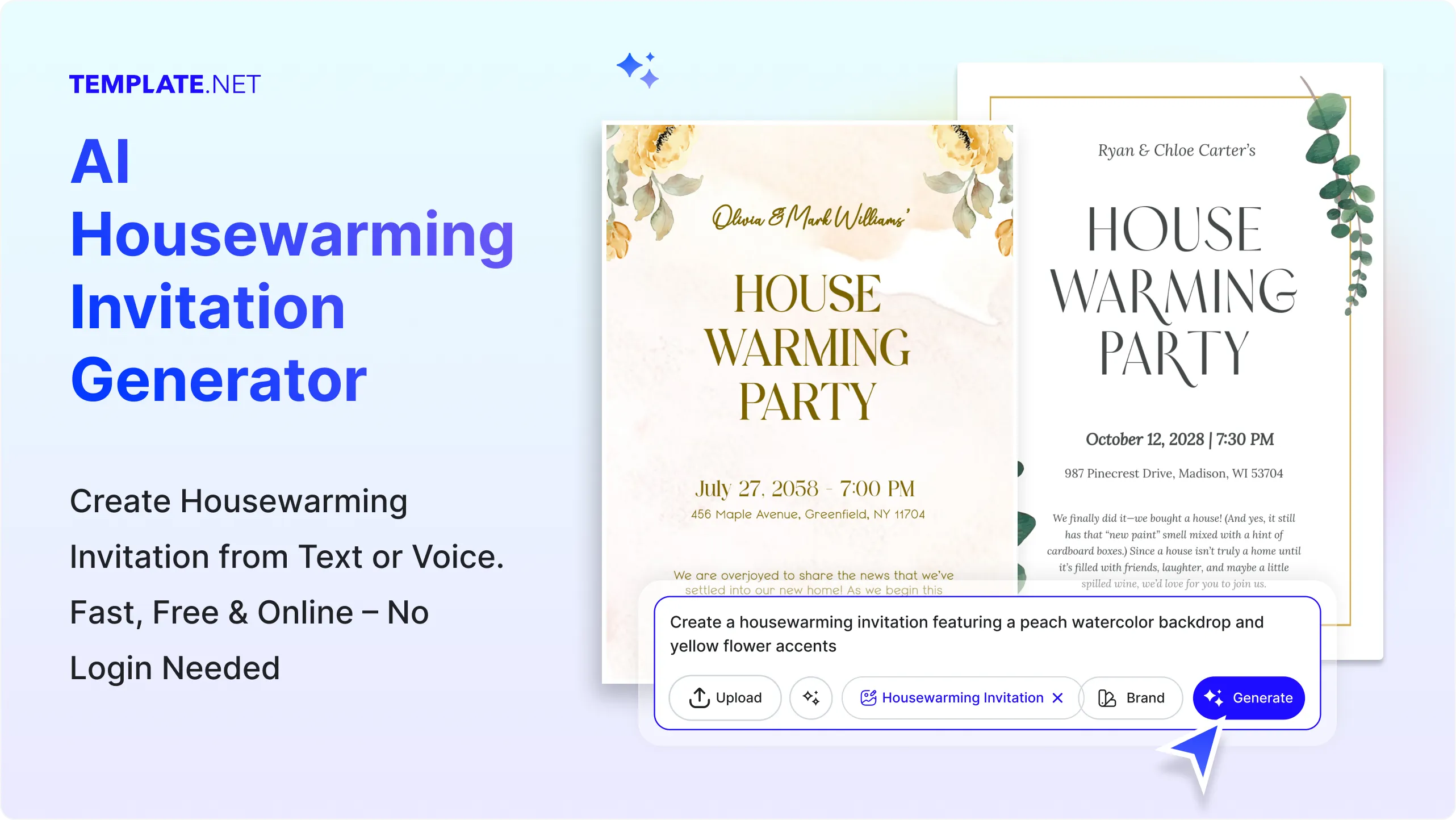 Free AI Housewarming Invitation Generator, Online Invitation Maker Tool